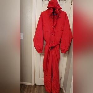 Men's Red Hooded Jumpsuit